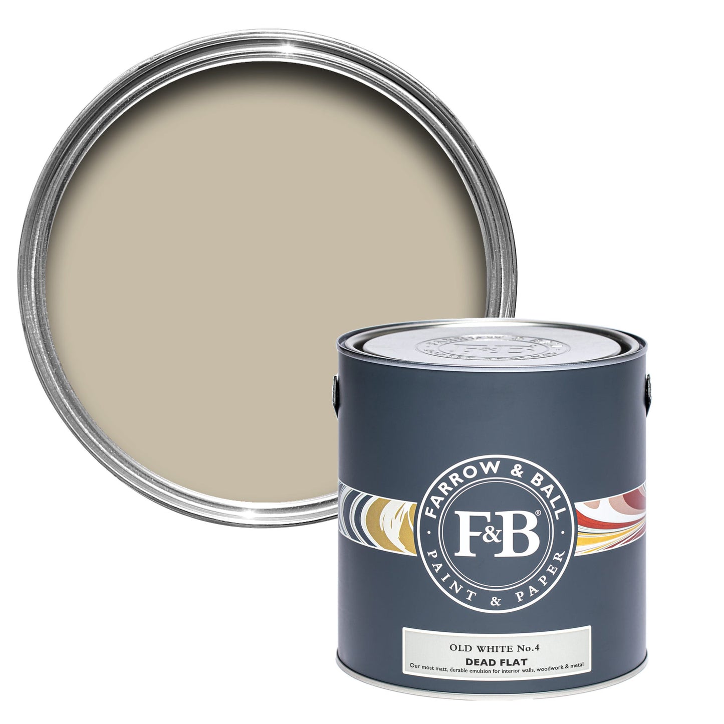 Farrow & Ball Old White No. 4 - Dead Flat 5L