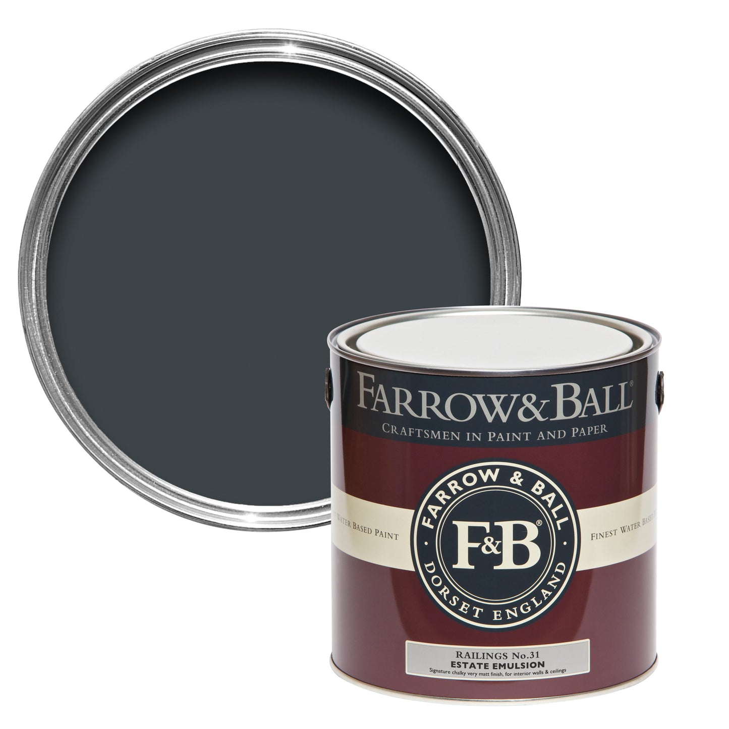 Farrow & Ball Railings No. 31 - Exterior Eggshell 2.5L