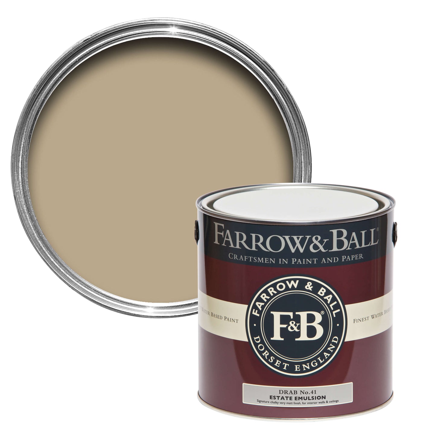 Farrow & Ball Drab No. 41 - Modern Eggshell 750ml