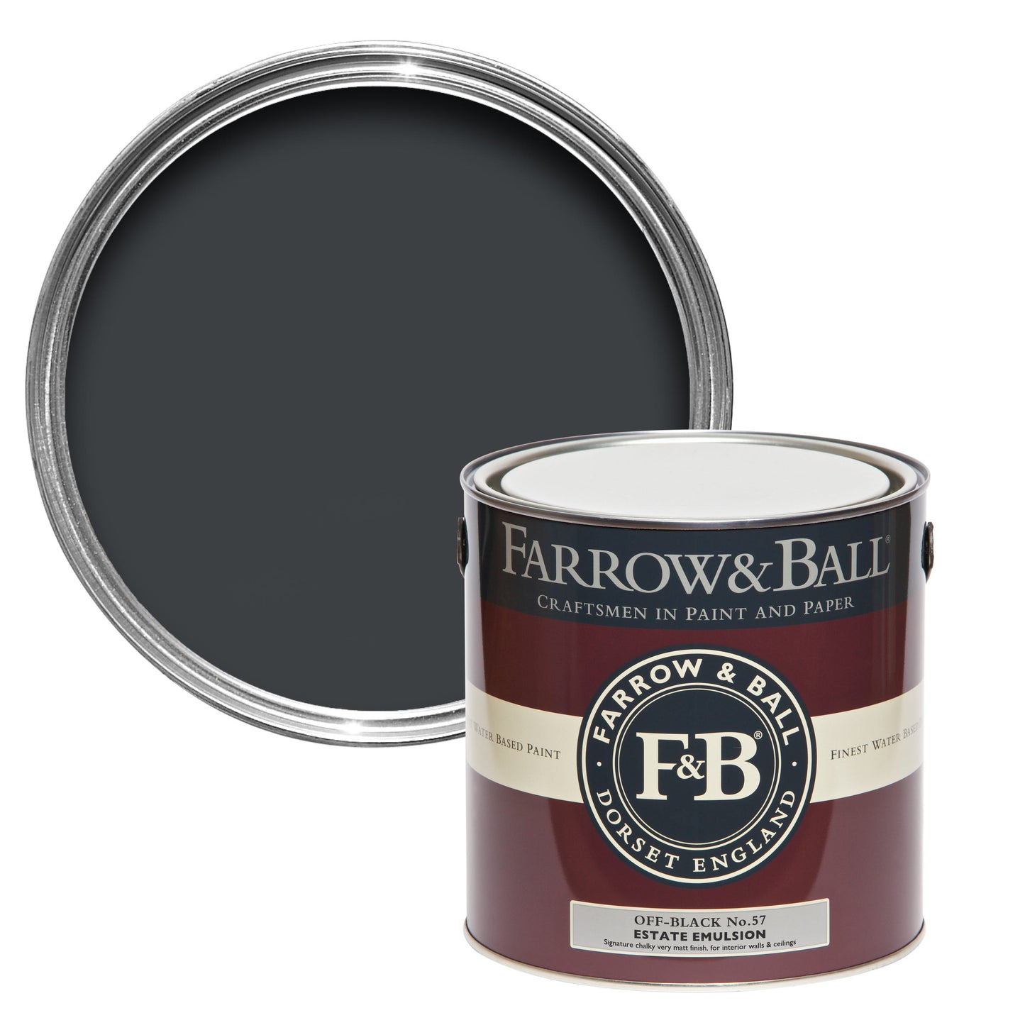 Farrow & Ball Off-Black No. 57 - Exterior Eggshell 2.5L
