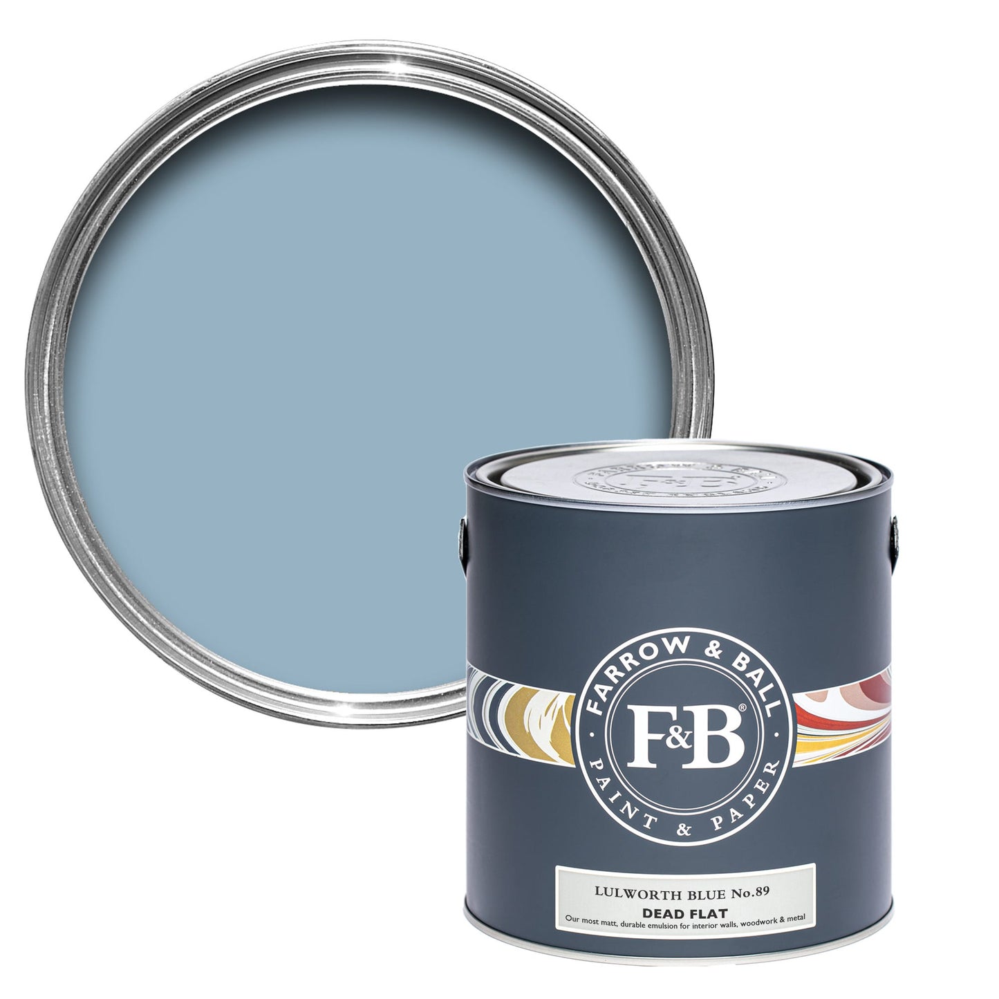 Farrow & Ball Lulworth Blue No. 89 - Dead Flat 5L