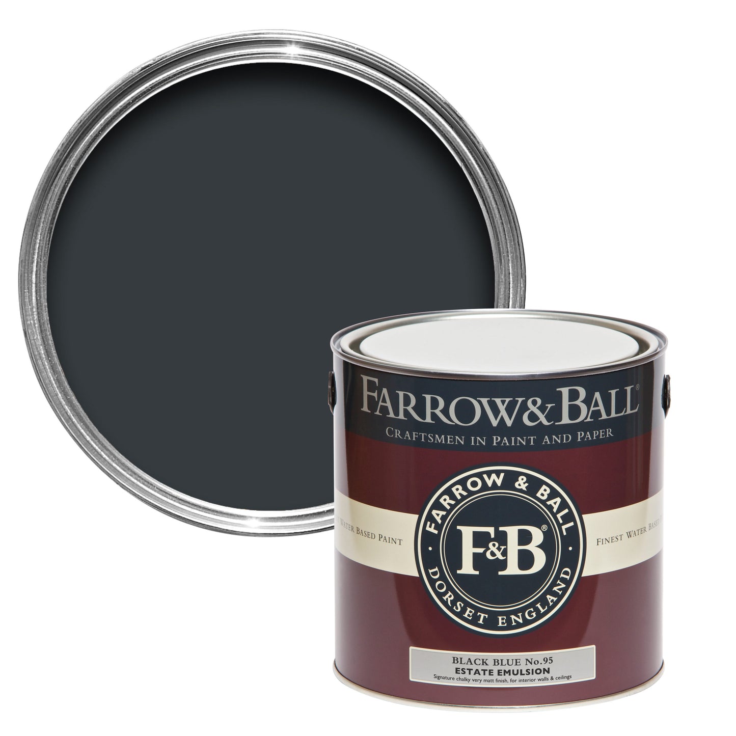 Farrow & Ball Black Blue No. 95 - Estate Eggshell 2.5L