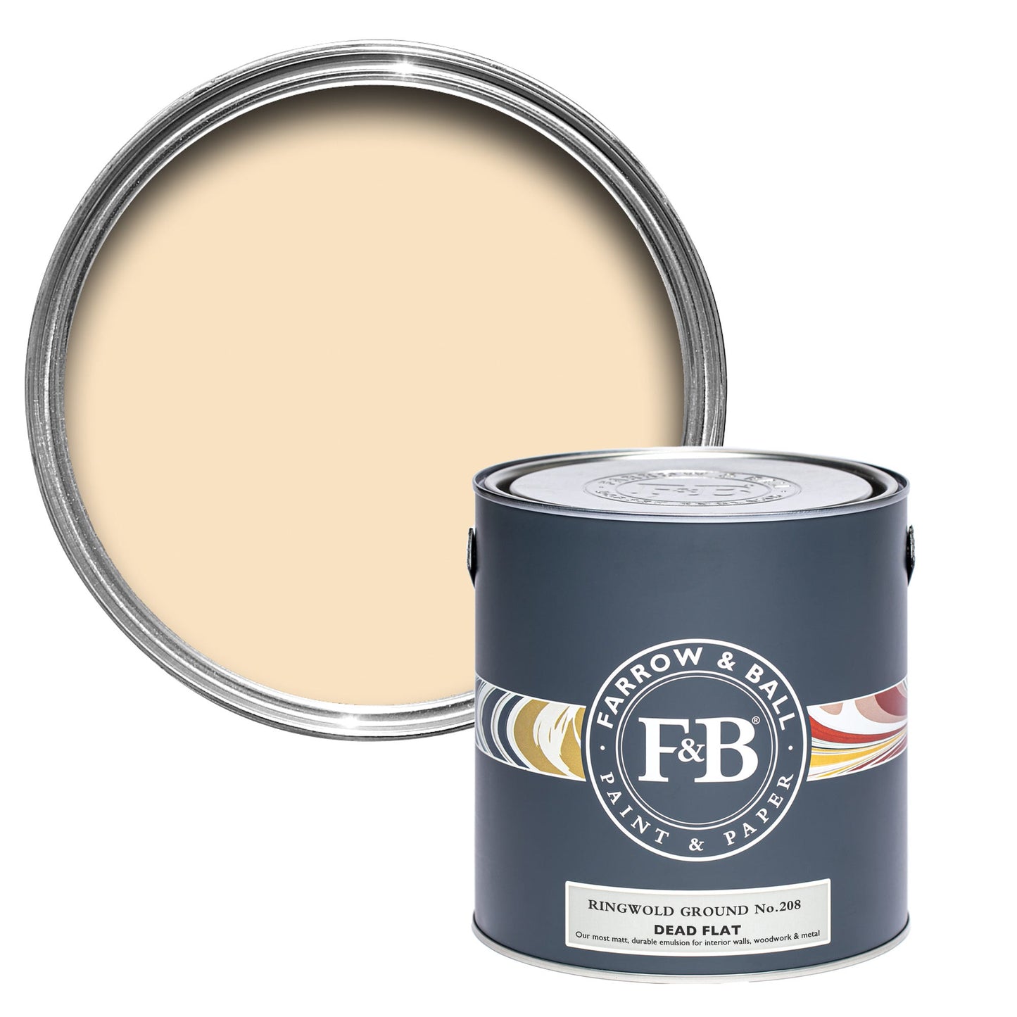 Farrow & Ball Ringwold Ground No. 208 - Dead Flat 5L