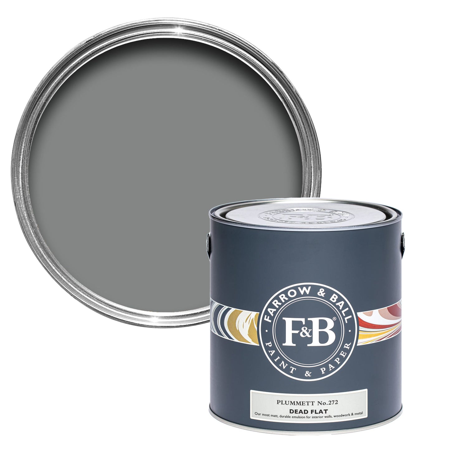 Farrow & Ball Plummett No. 272 - Dead Flat 5L