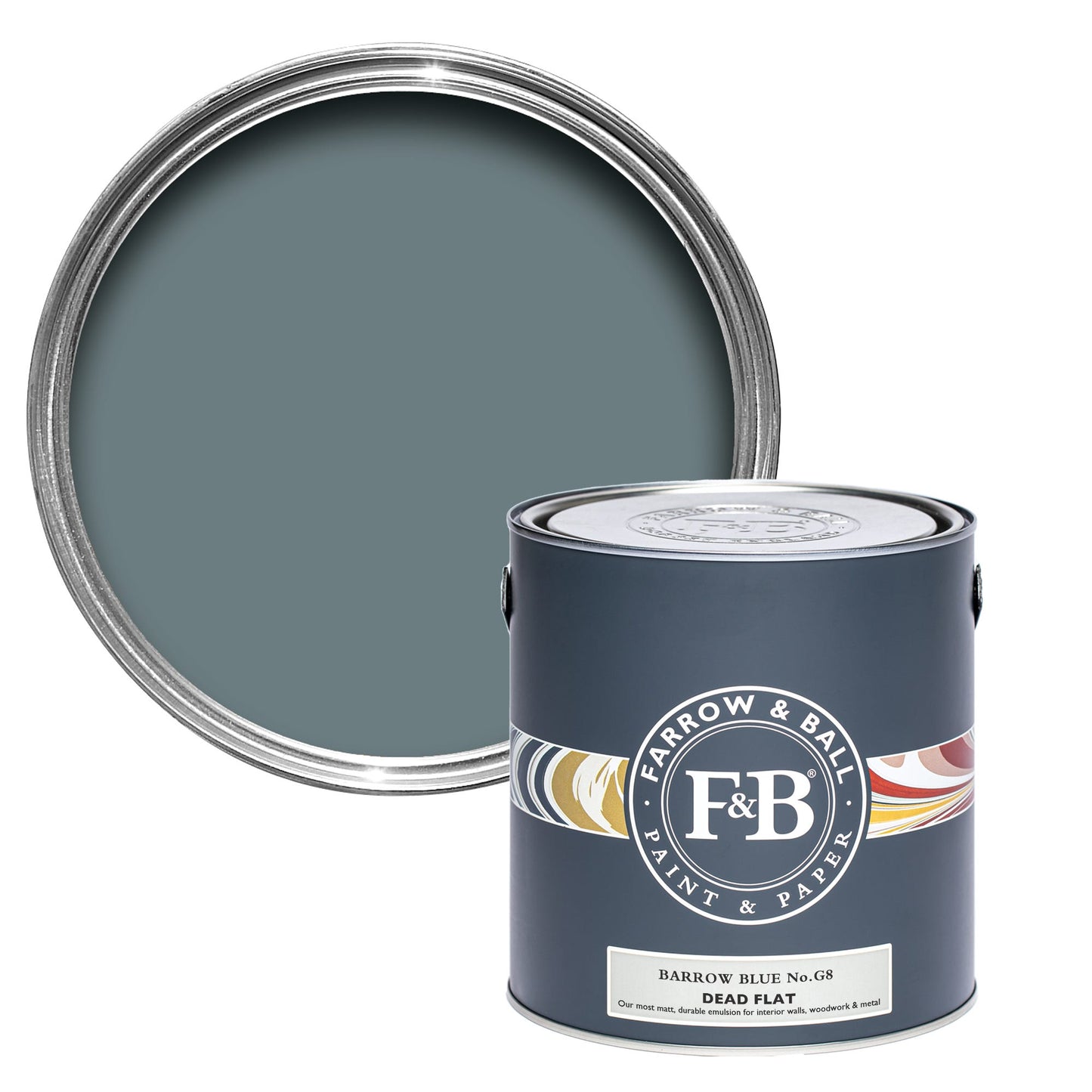 Farrow & Ball Barrow Blue No. G8 - Dead Flat 5L