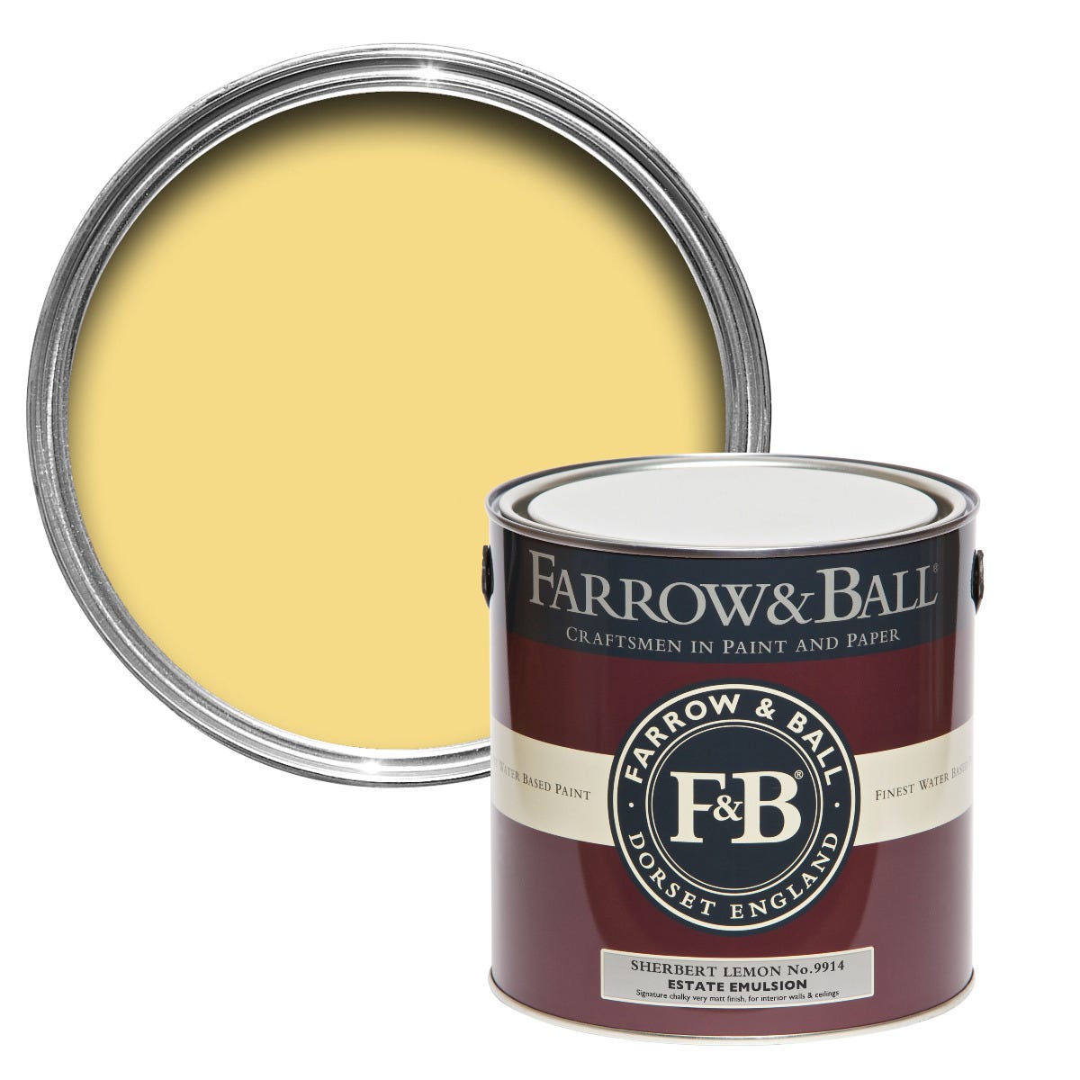 Farrow & Ball Sherbert Lemon No. 9914 - Modern Eggshell 2.5L