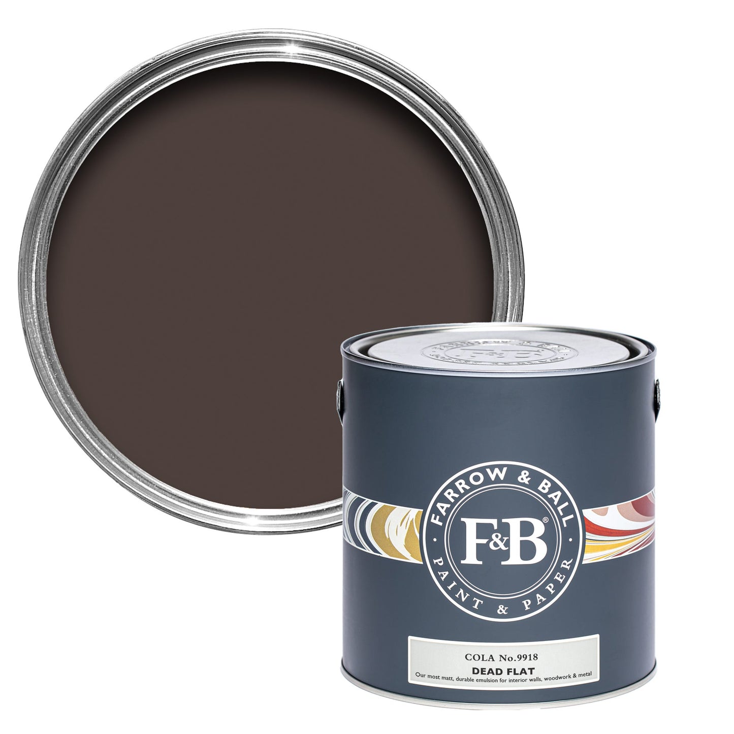 Farrow & Ball Cola No. 9918 - Dead Flat 2.5L