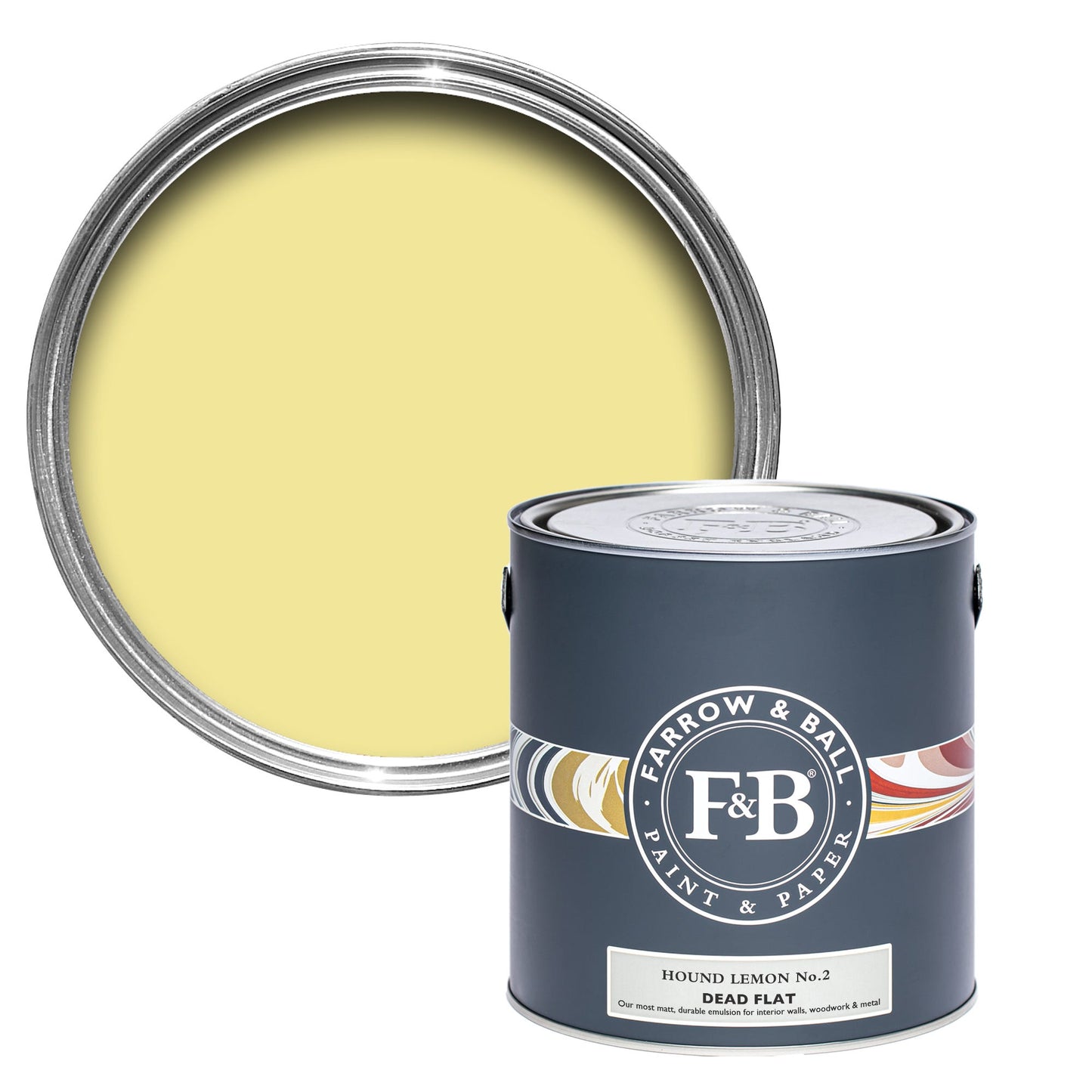Farrow & Ball Hound Lemon No. 2 - Dead Flat 750ml