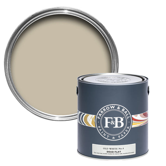 Farrow & Ball Old White No. 4 - Dead Flat 5L