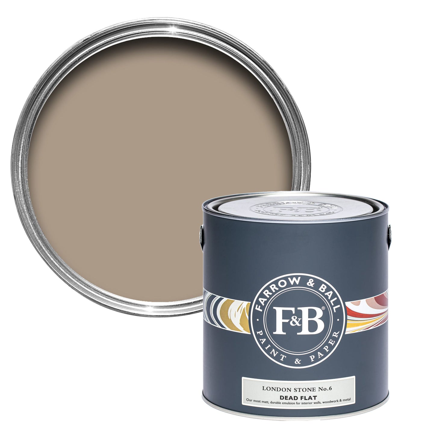 Farrow & Ball London Stone No. 6 - Dead Flat 750ml