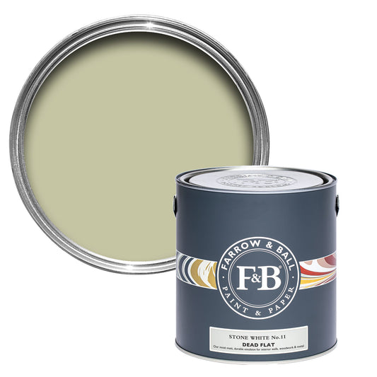 Farrow & Ball Stone White No. 11 - Dead Flat 2.5L