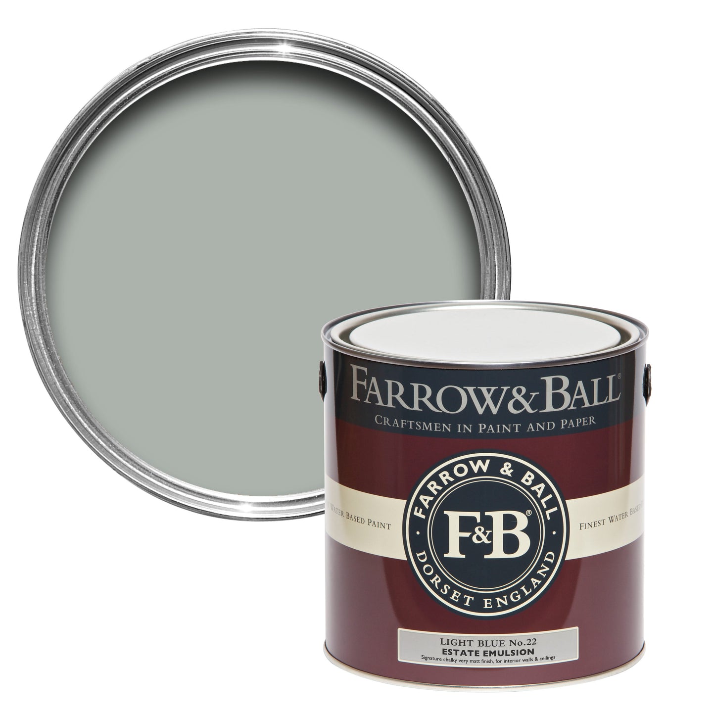 Farrow & Ball Light Blue No. 22 - Modern Emulsion 2.5L