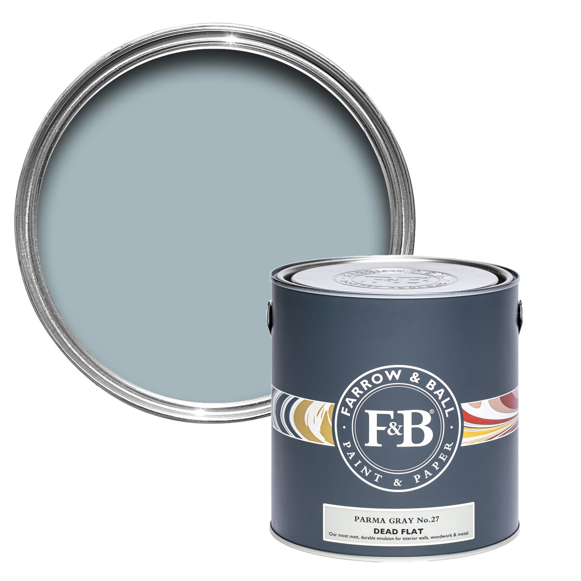 Farrow & Ball Parma Gray No. 27 - Dead Flat 5L