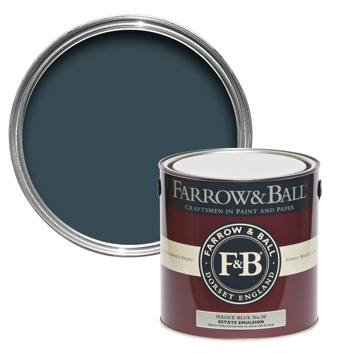Farrow & Ball Hague Blue No. 30 - Estate Emulsion 5L