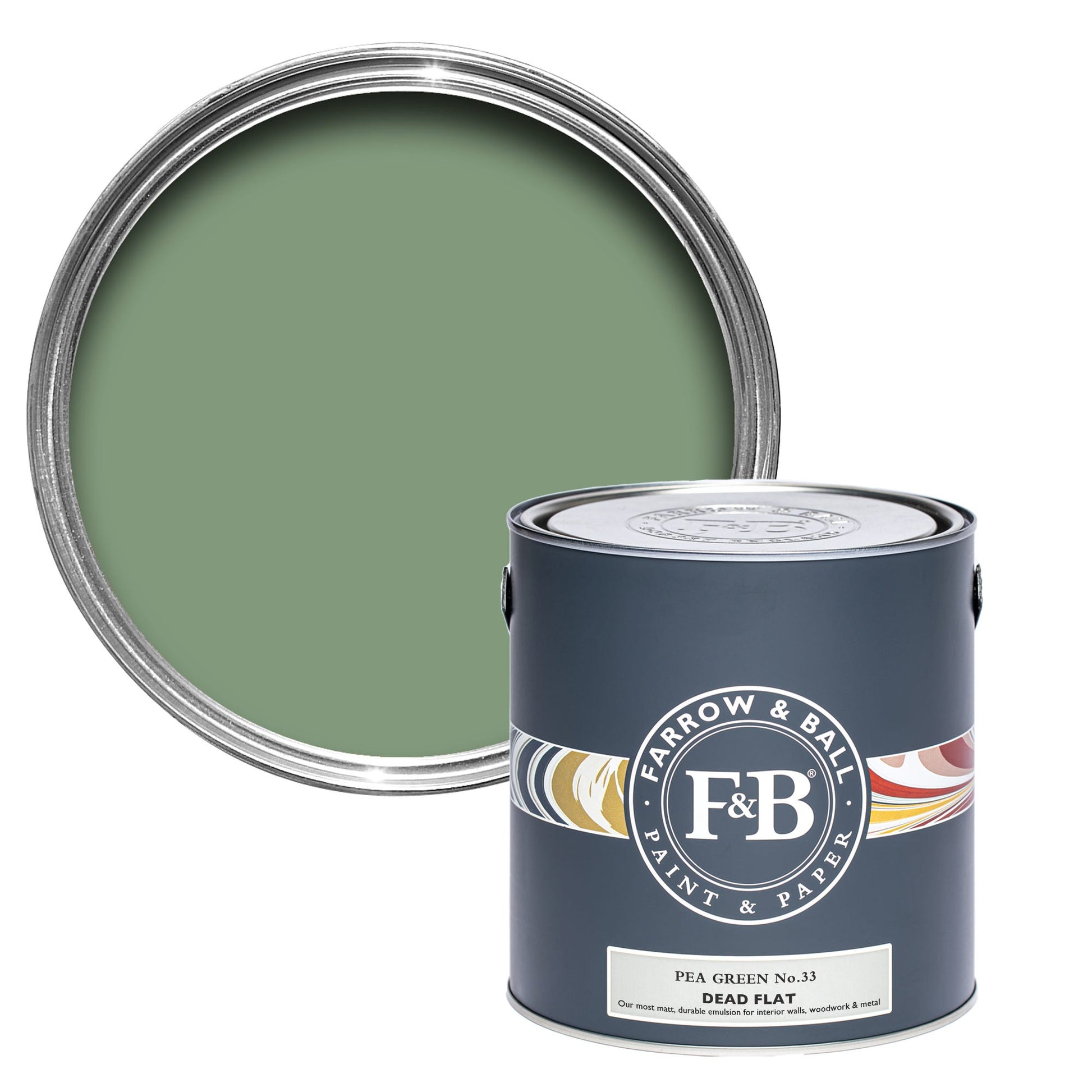 Farrow & Ball Pea Green No. 33 - Dead Flat 750ml