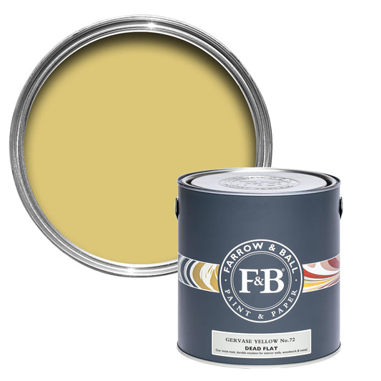 Farrow & Ball Gervase Yellow No. 72 - Dead Flat 750ml