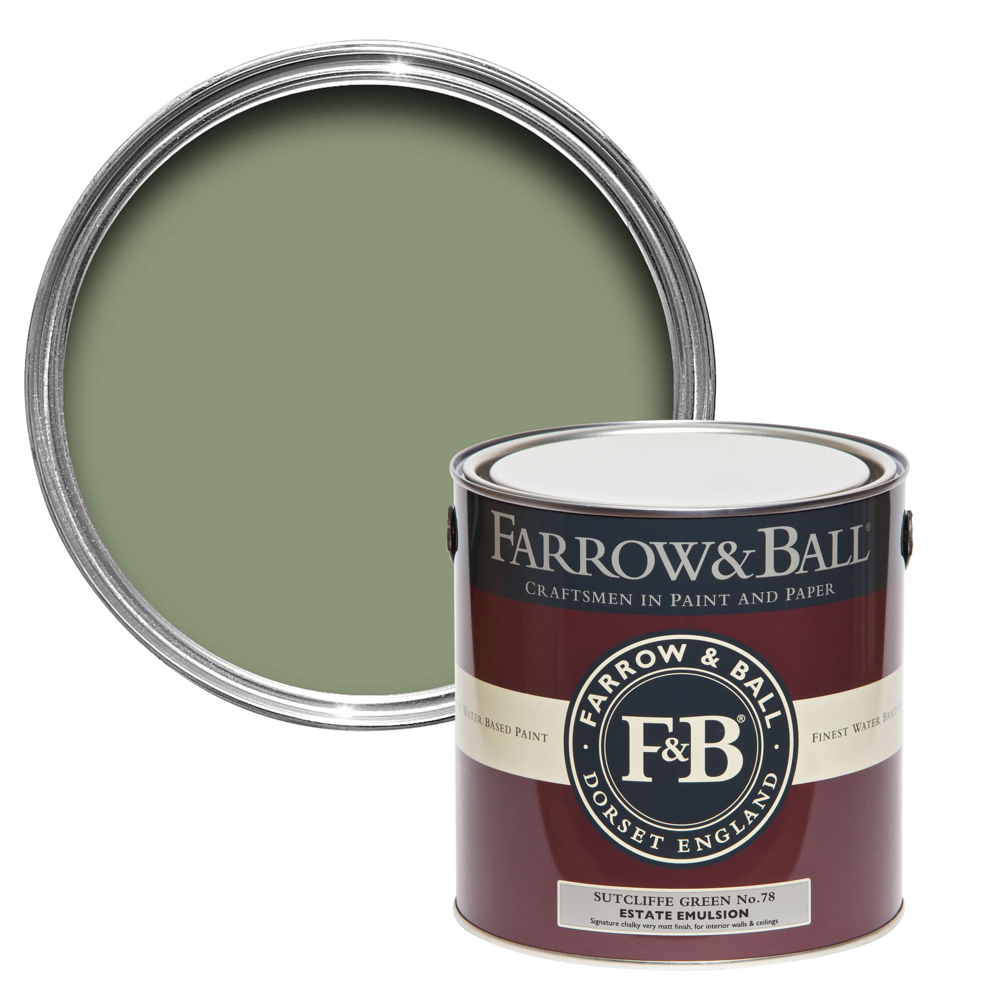 Farrow & Ball Sutcliffe Green No. 78 - Modern Emulsion 5L