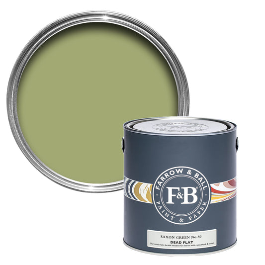 Farrow & Ball Saxon Green No. 80 - Dead Flat 750ml