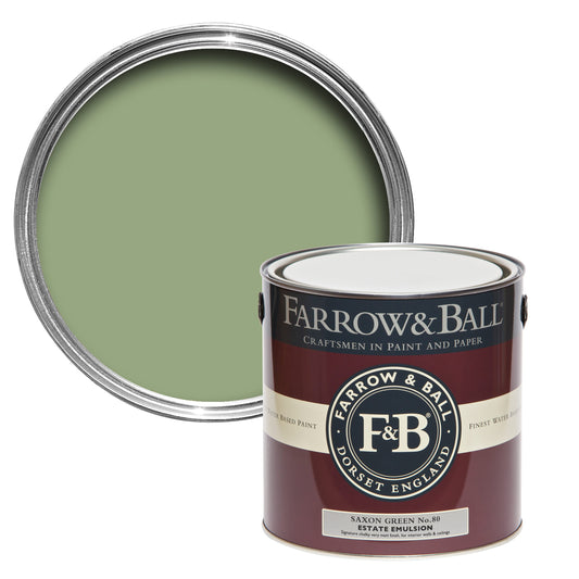 Farrow & Ball Saxon Green No. 80 - Flat Eggshell 5L
