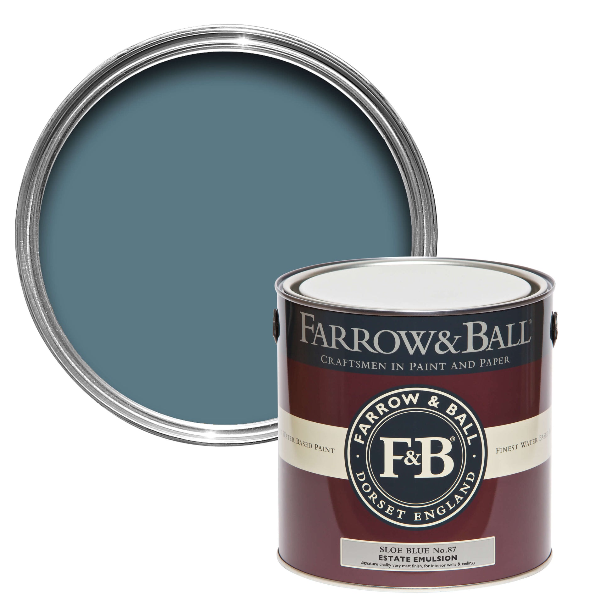 Farrow & Ball Sloe Blue No. 87 - Full Gloss 2.5L