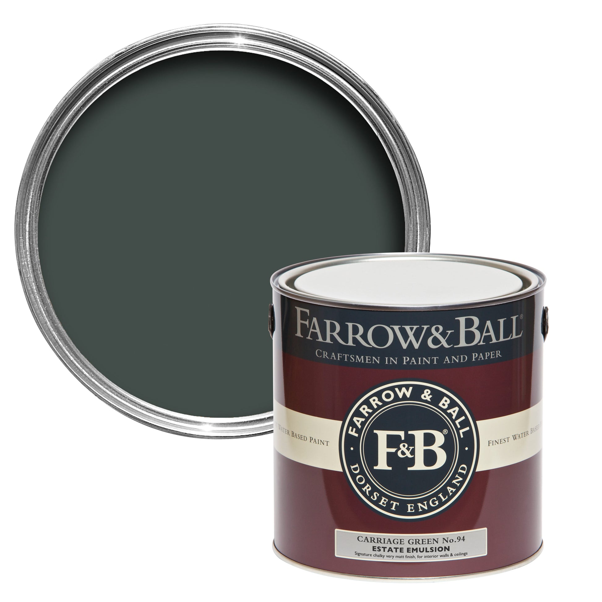 Farrow & Ball Carriage Green No. 94 - Casein Distemper 2.5L