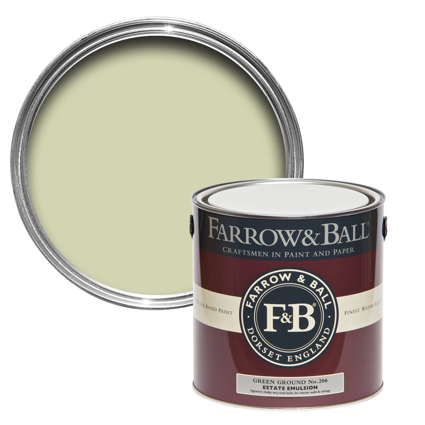 Farrow & Ball Green Ground No. 206 - Modern Eggshell 750ml