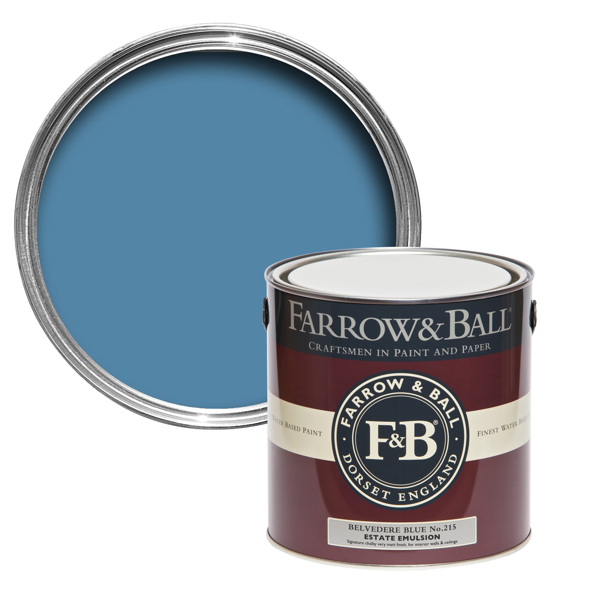 Farrow & Ball Belvedere Blue No. 215 - Modern Eggshell 750ml