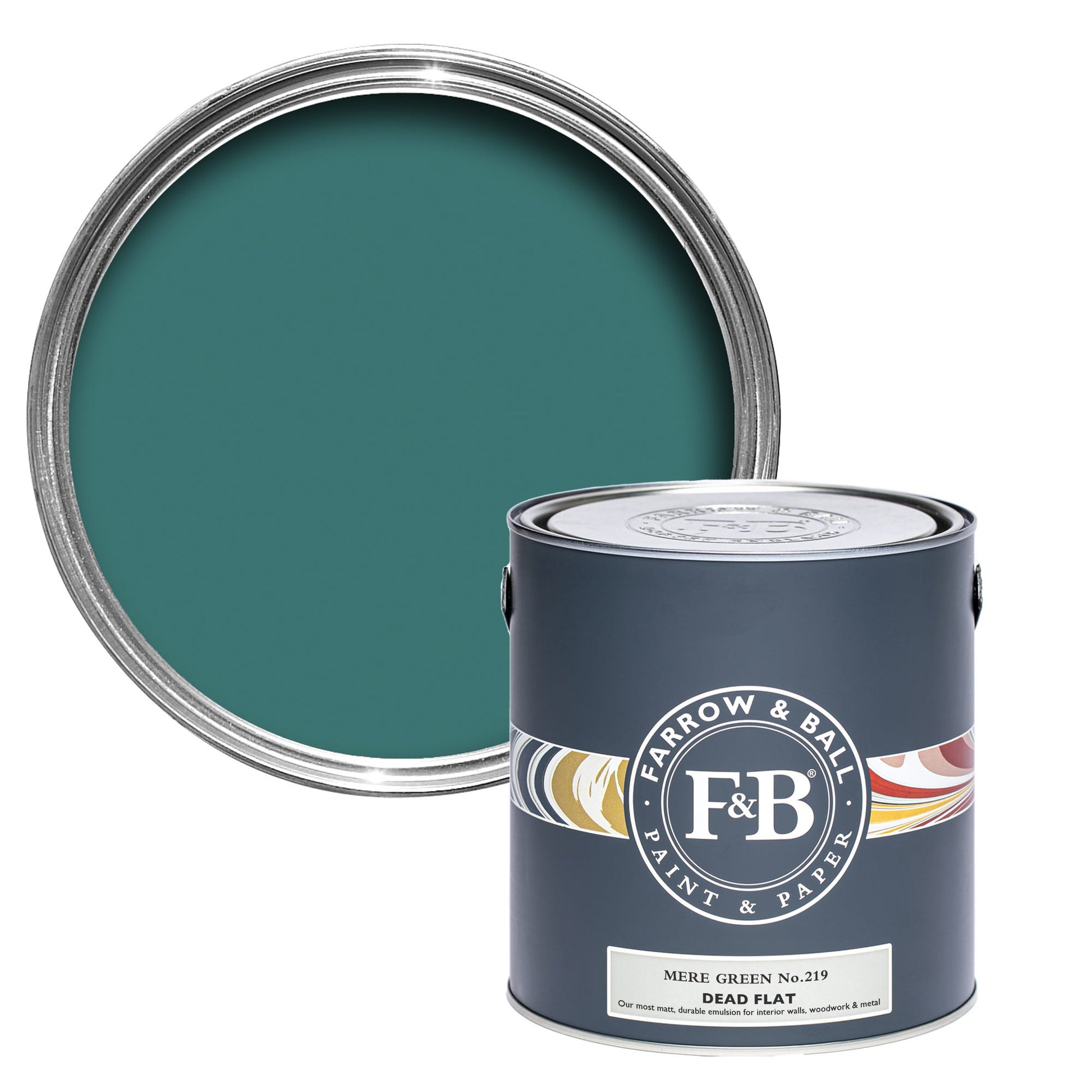 Farrow & Ball Mere Green No. 219 - Dead Flat 5L