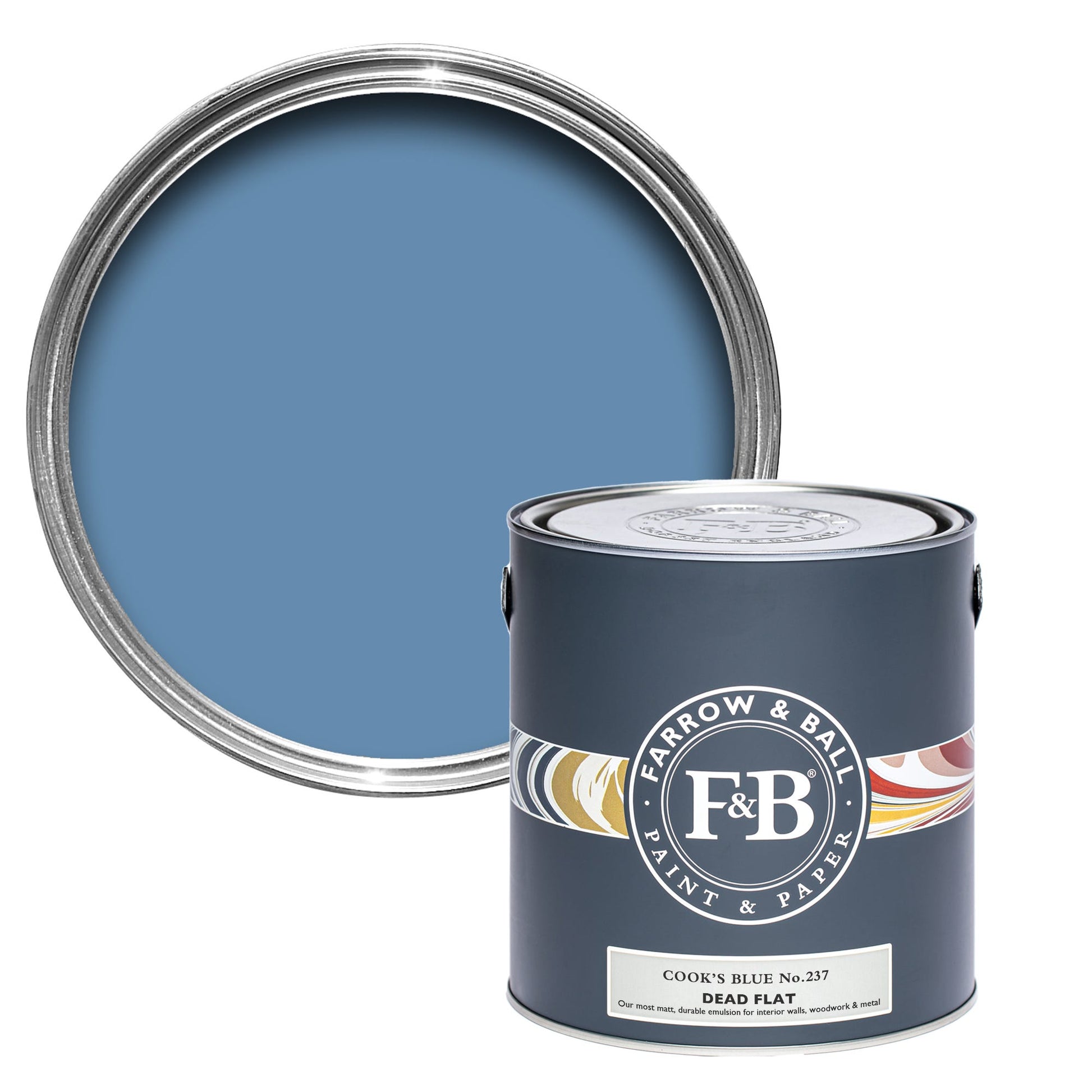Farrow & Ball Cook's Blue No. 237 - Dead Flat 2.5L