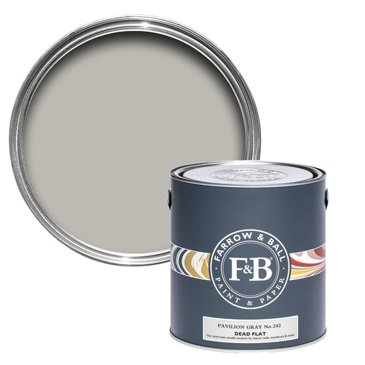 Farrow & Ball Pavilion Gray No. 242 - Dead Flat 2.5L