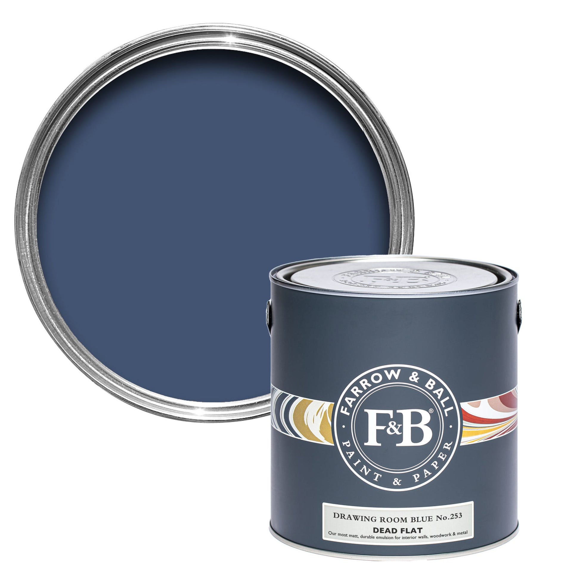 Farrow & Ball Drawing Room Blue No. 253 - Dead Flat 5L