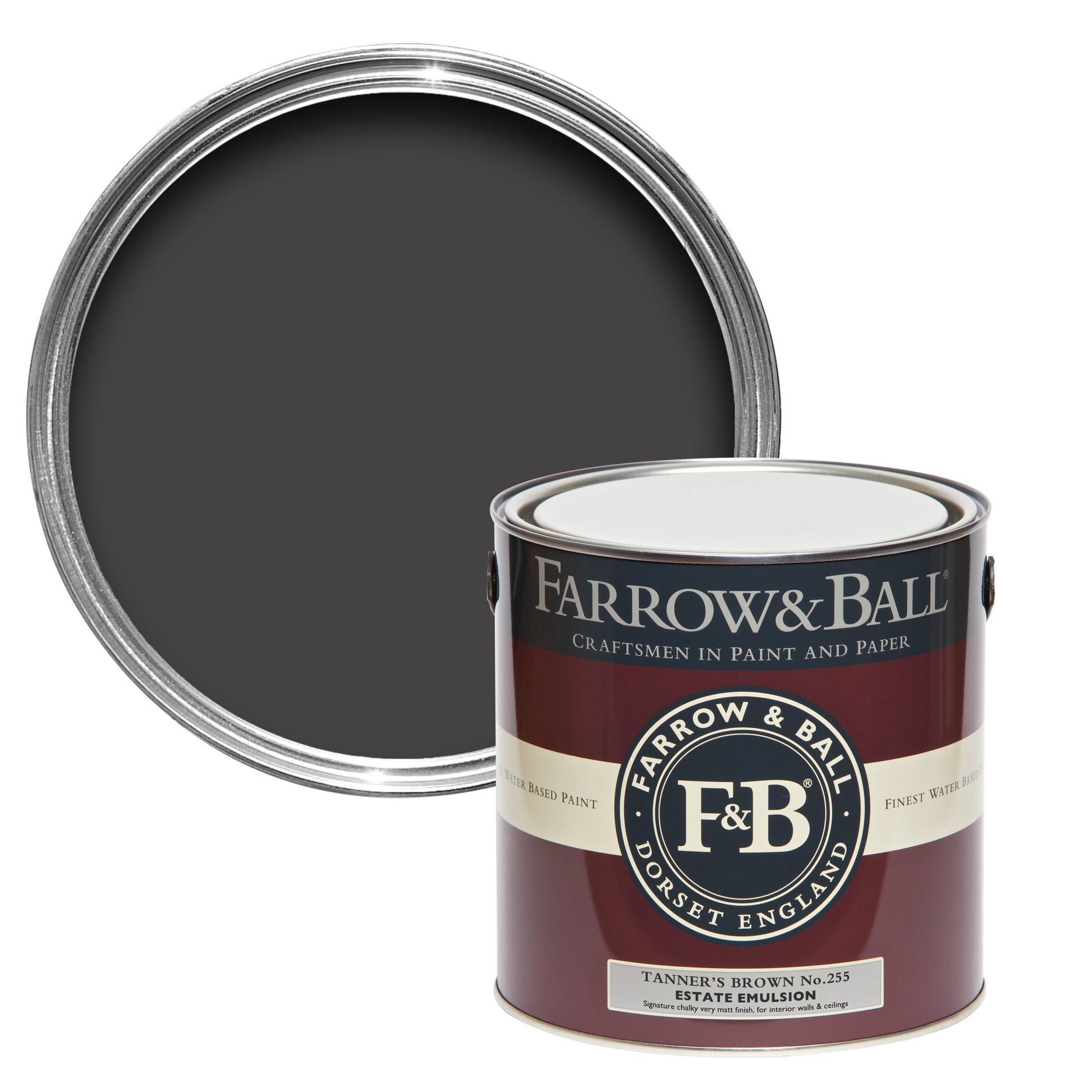 Farrow & Ball Tanner's Brown No. 255 - Casein Distemper 5L