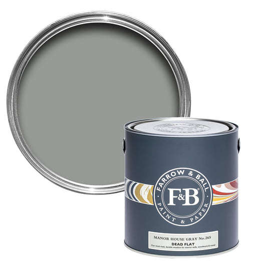 Farrow & Ball Manor House Gray No. 265 - Dead Flat 5L