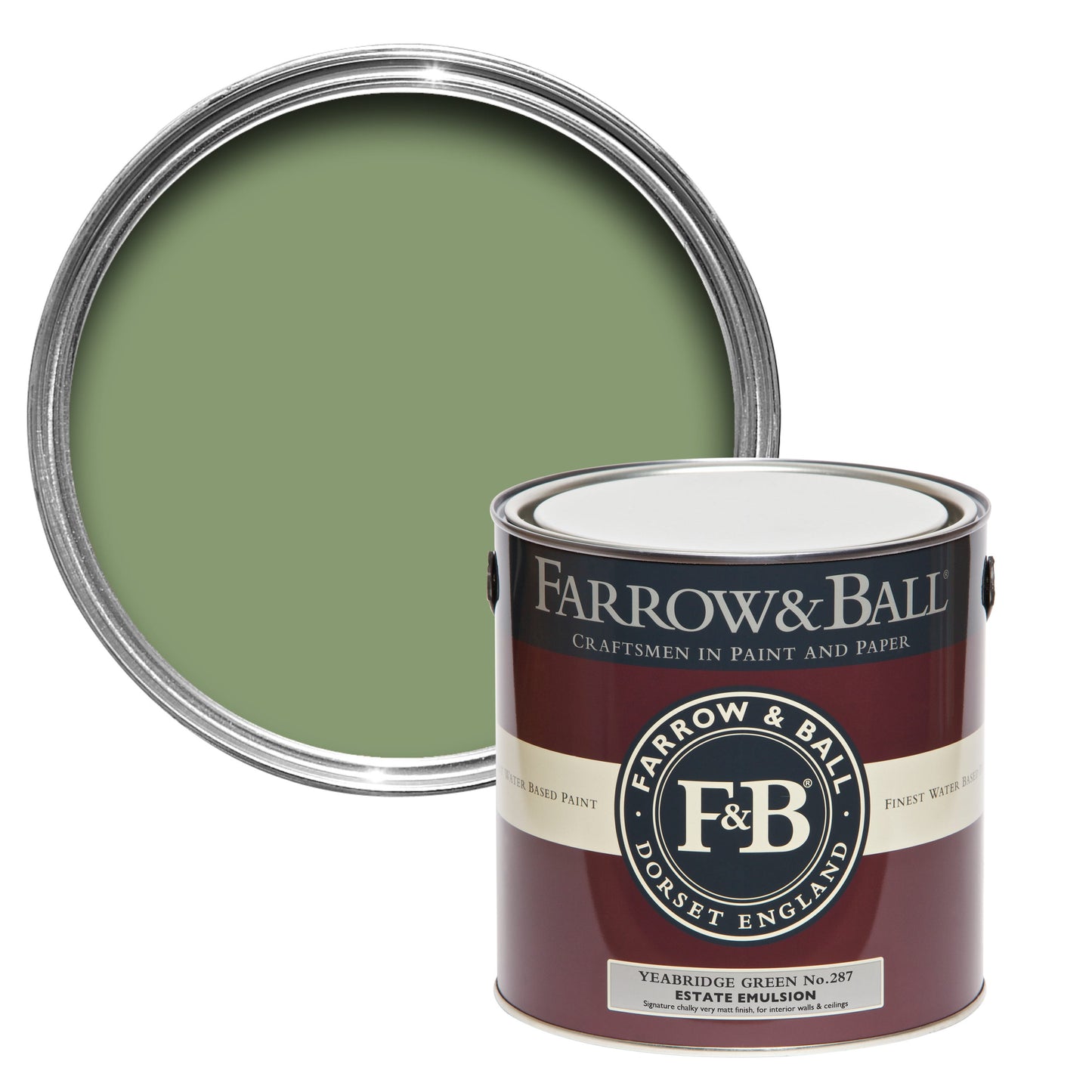 Farrow & Ball Yeabridge Green No. 287 - Estate Eggshell 750ml