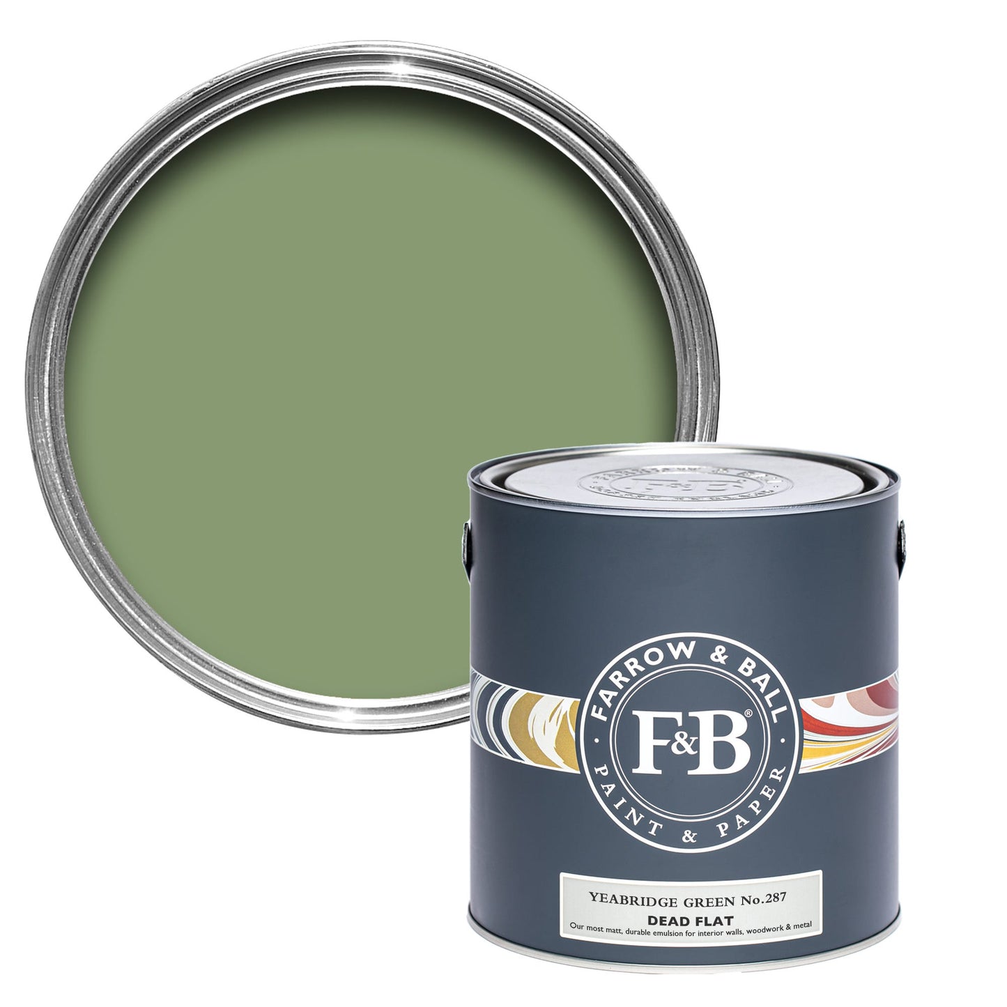 Farrow & Ball Yeabridge Green No. 287 - Dead Flat 750ml