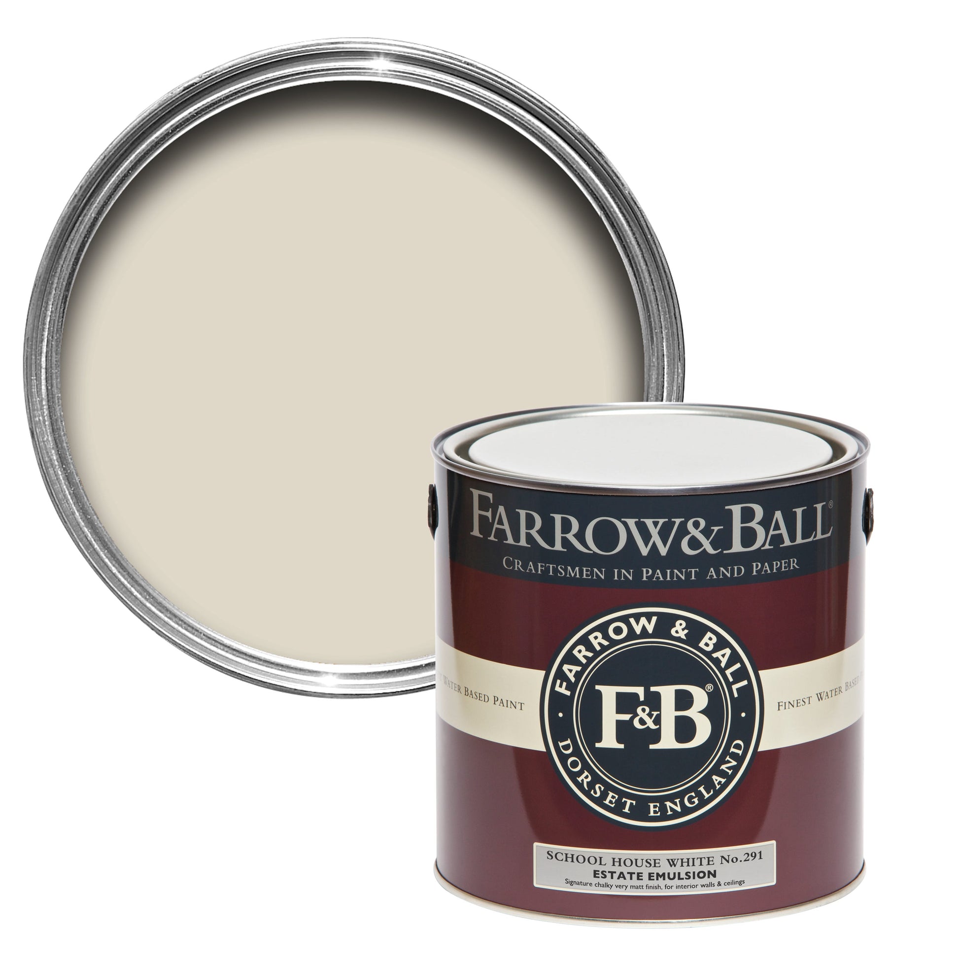 Farrow & Ball School House White No. 291 - Exterior Eggshell 750ml