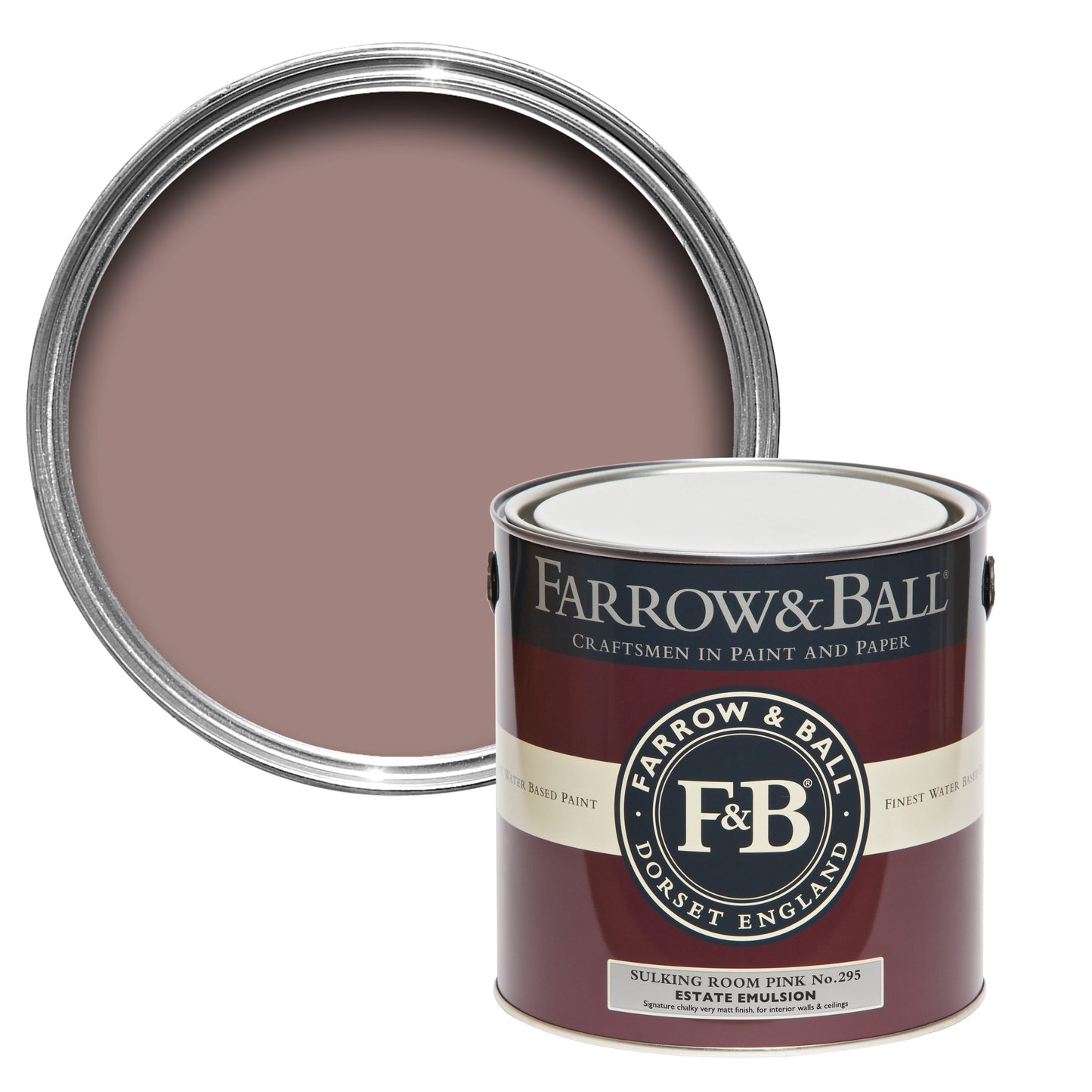 Farrow & Ball Sulking Room Pink No. 295 - Estate Eggshell 2.5L