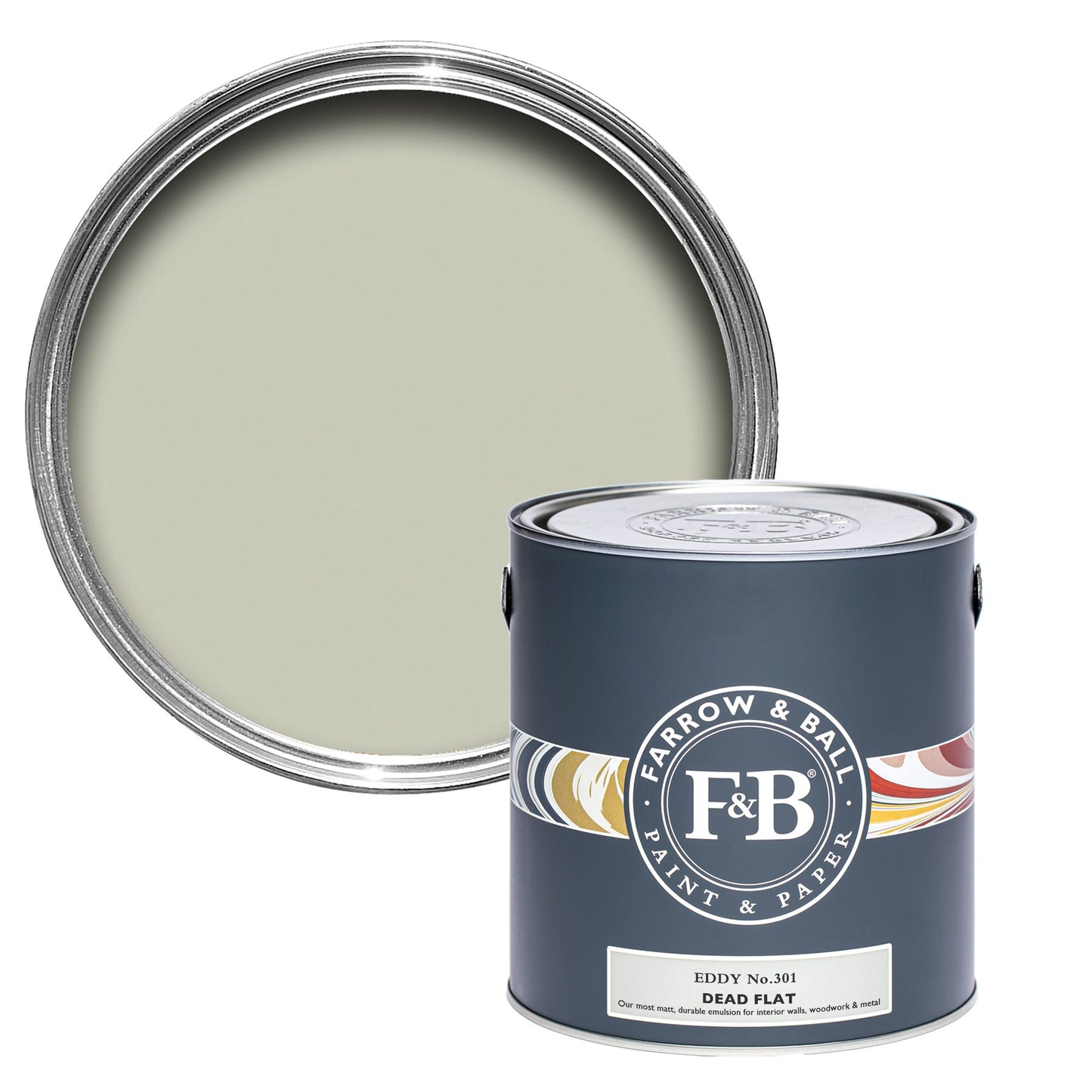 Farrow & Ball Eddy No. 301 - Dead Flat 2.5L