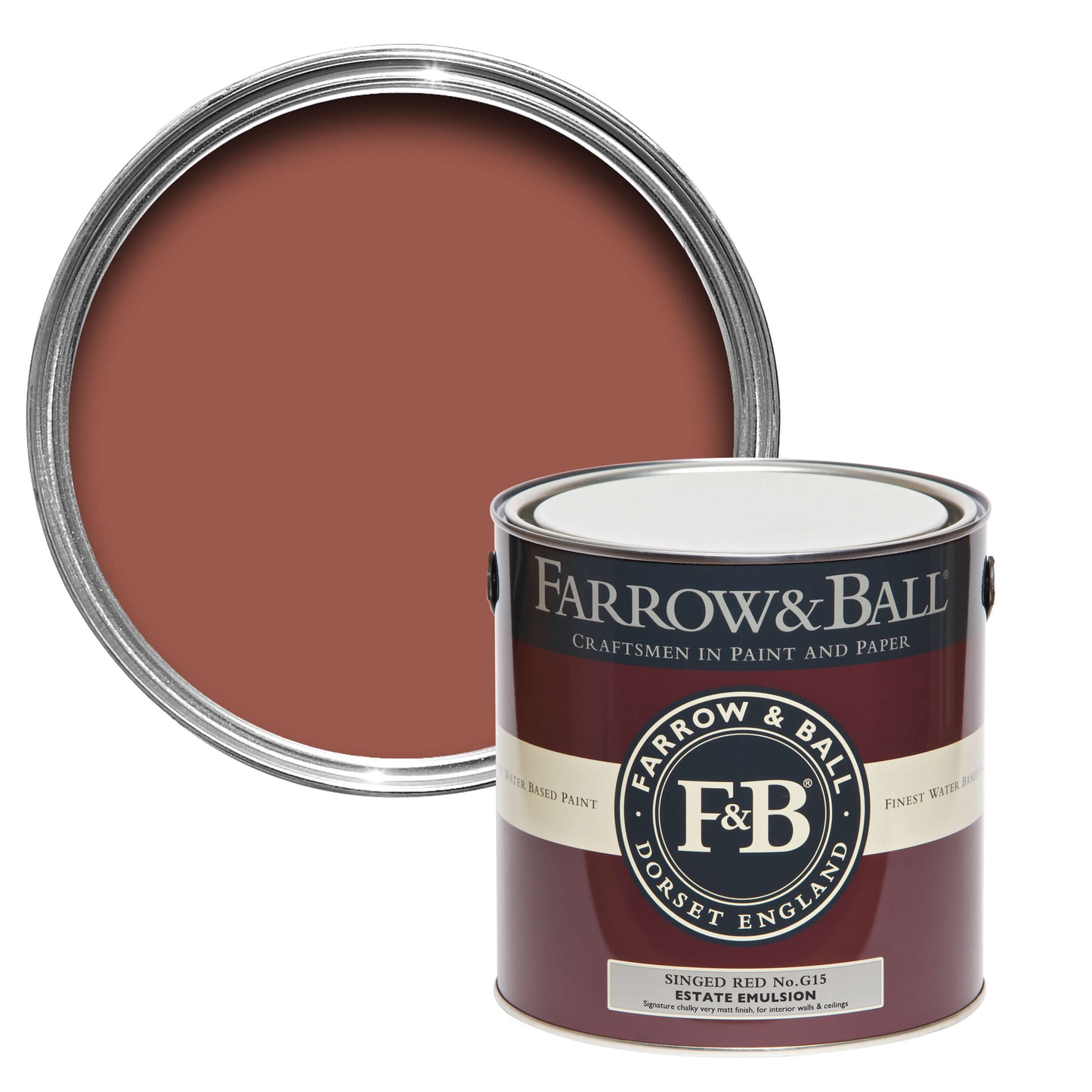 Farrow & Ball Singed Red No. G15 - Estate Emulsion 2.5L