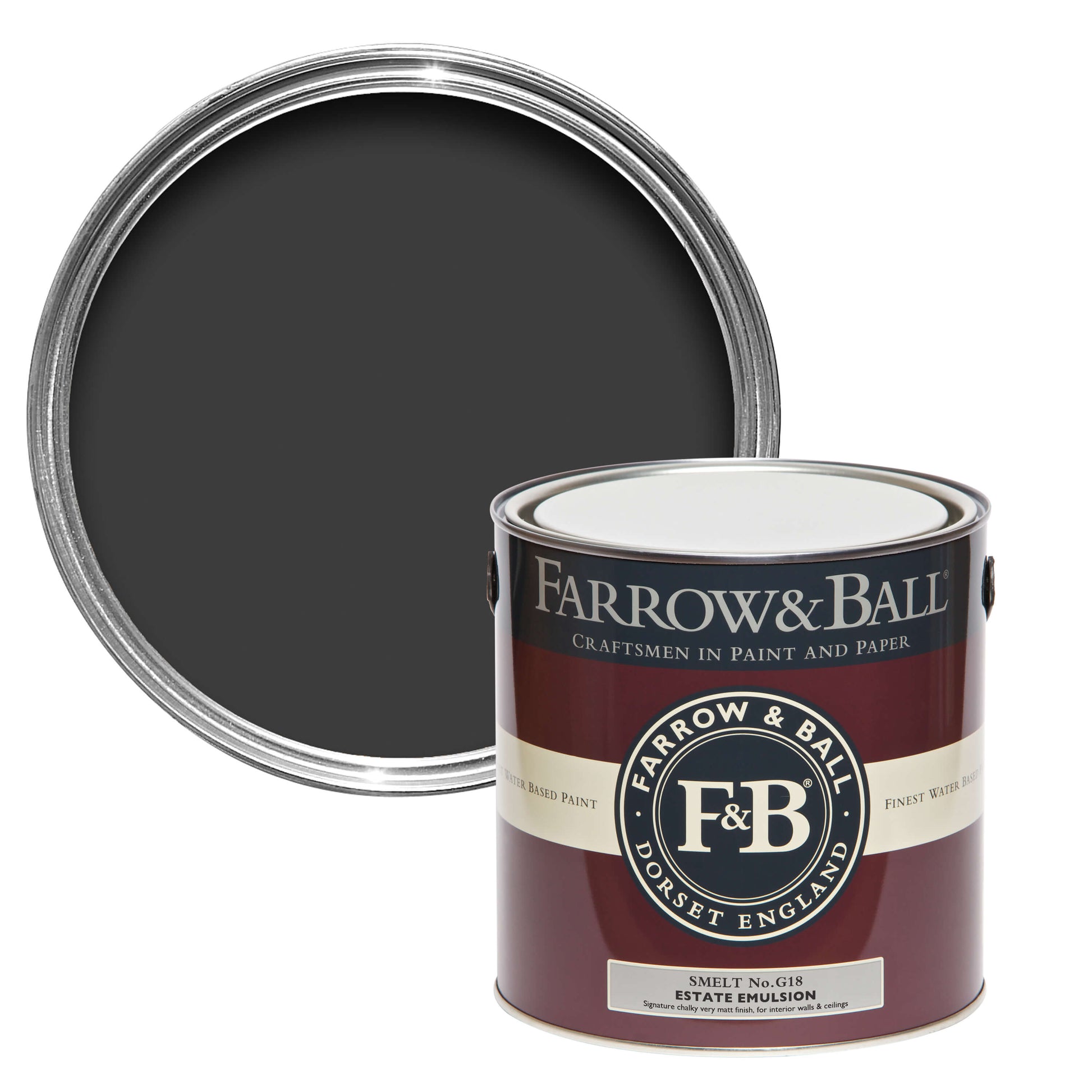 Farrow & Ball Smelt Black No. G18 - Exterior Eggshell 2.5L