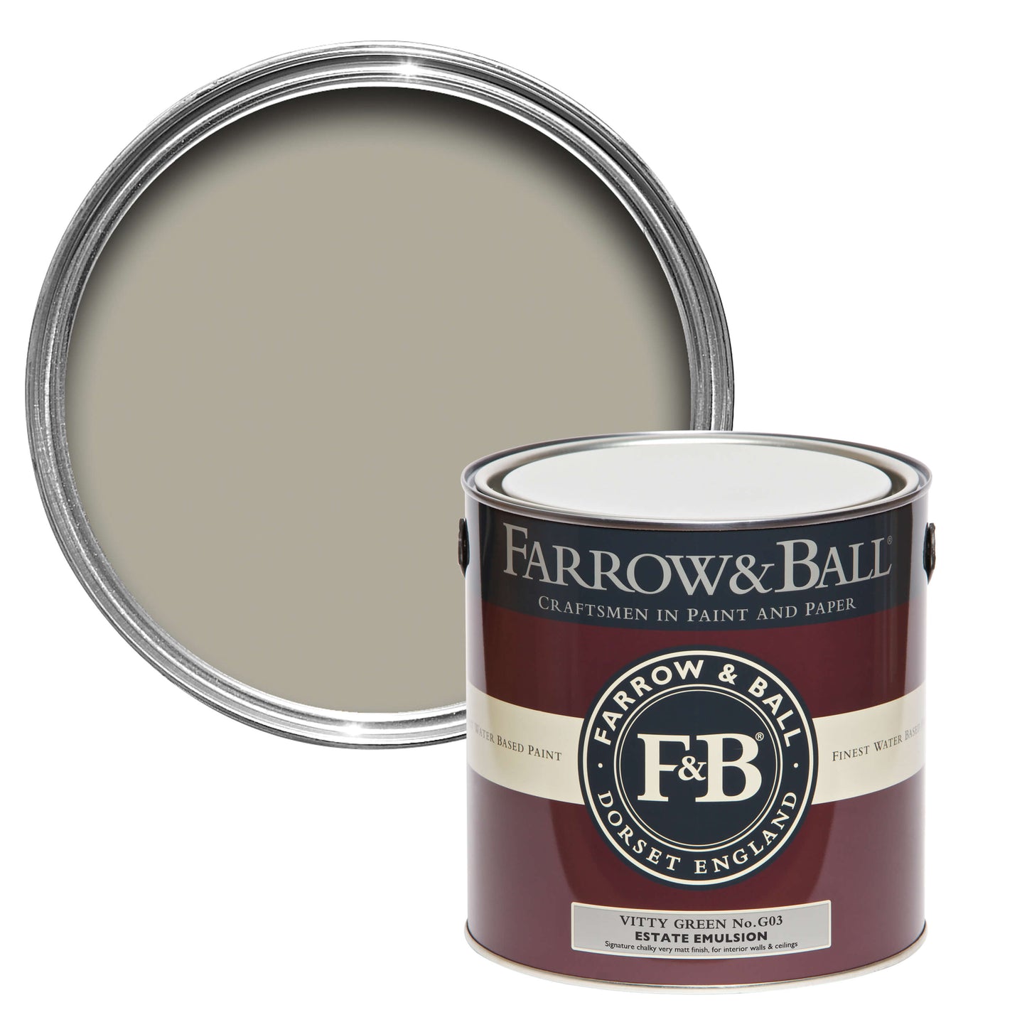 Farrow & Ball Vitty Green No. G3 - Modern Eggshell 750ml