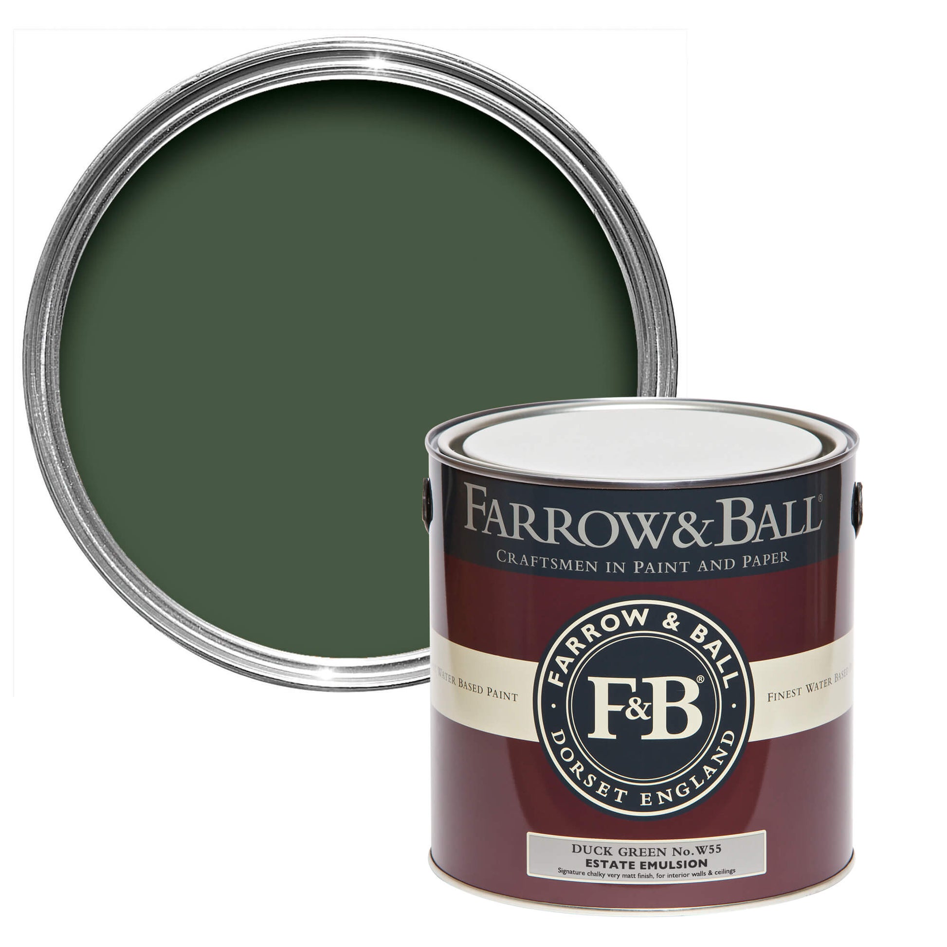 Farrow & Ball Duck Green No. W55 - Full Gloss 750ml