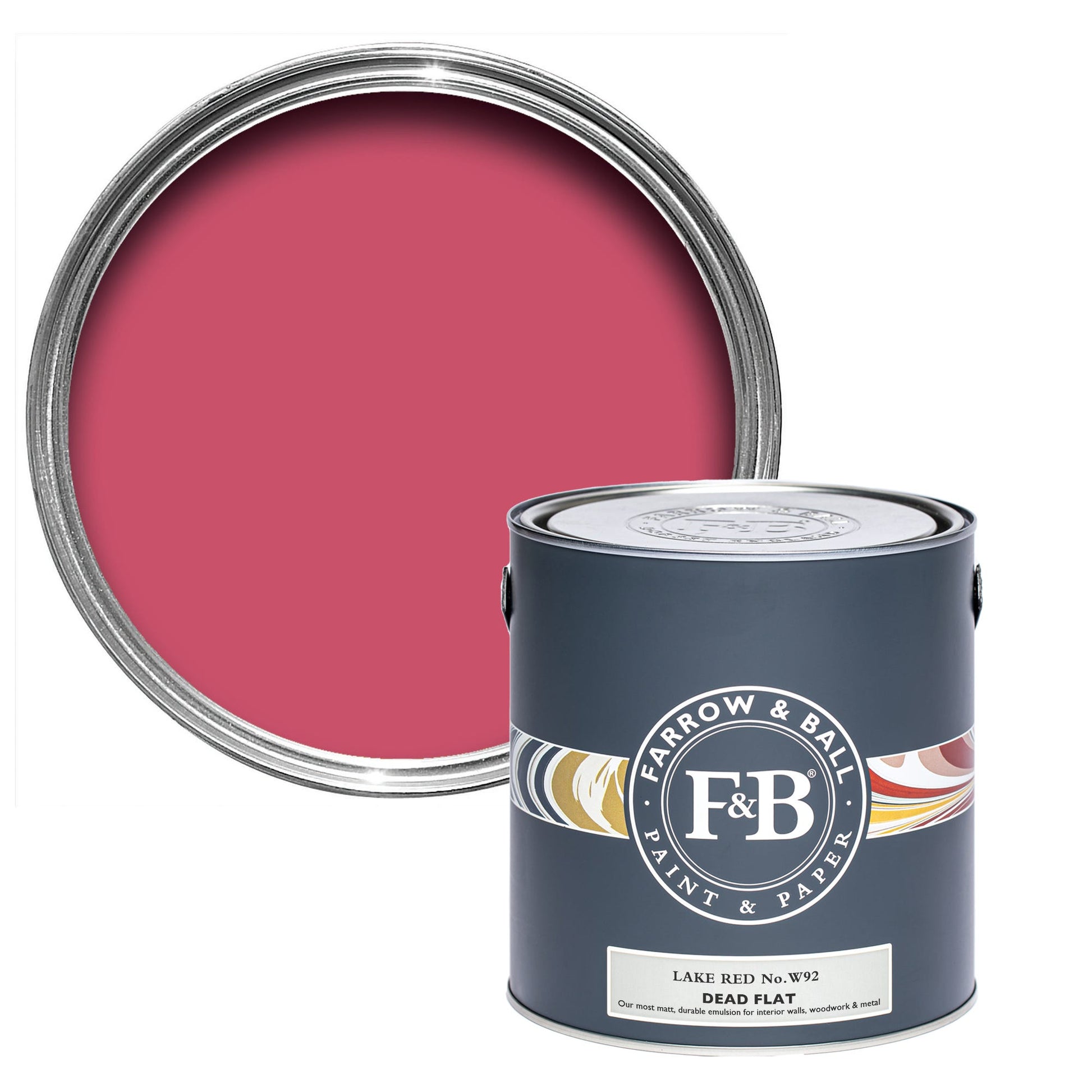 Farrow & Ball Lake Red No. W92 - Dead Flat 5L