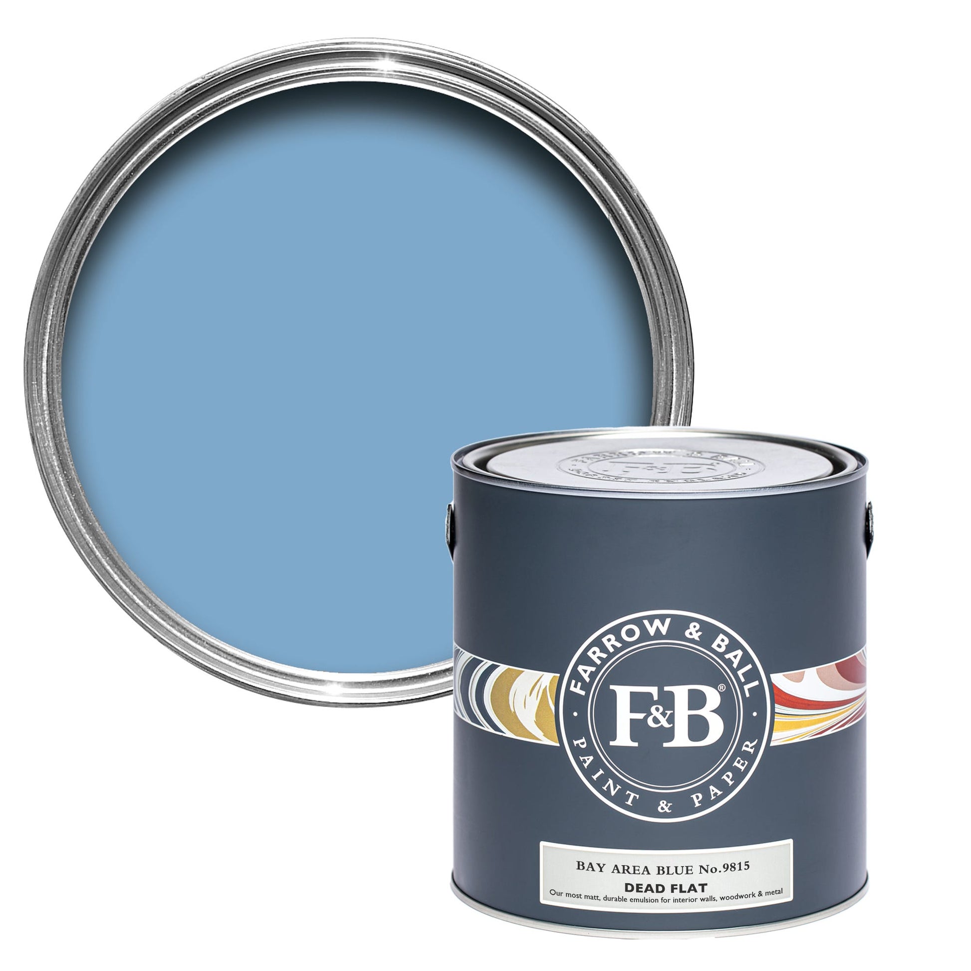 Farrow & Ball Bay Area Blue No. 9815 - Dead Flat 750ml