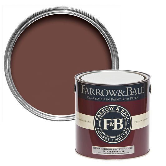 Farrow & Ball Deep Reddish Brown No. W101 - Estate Emulsion 5L