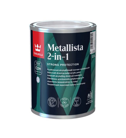 Tikkurila Metallista 2-in-1 Semi-Matt Metal Paint