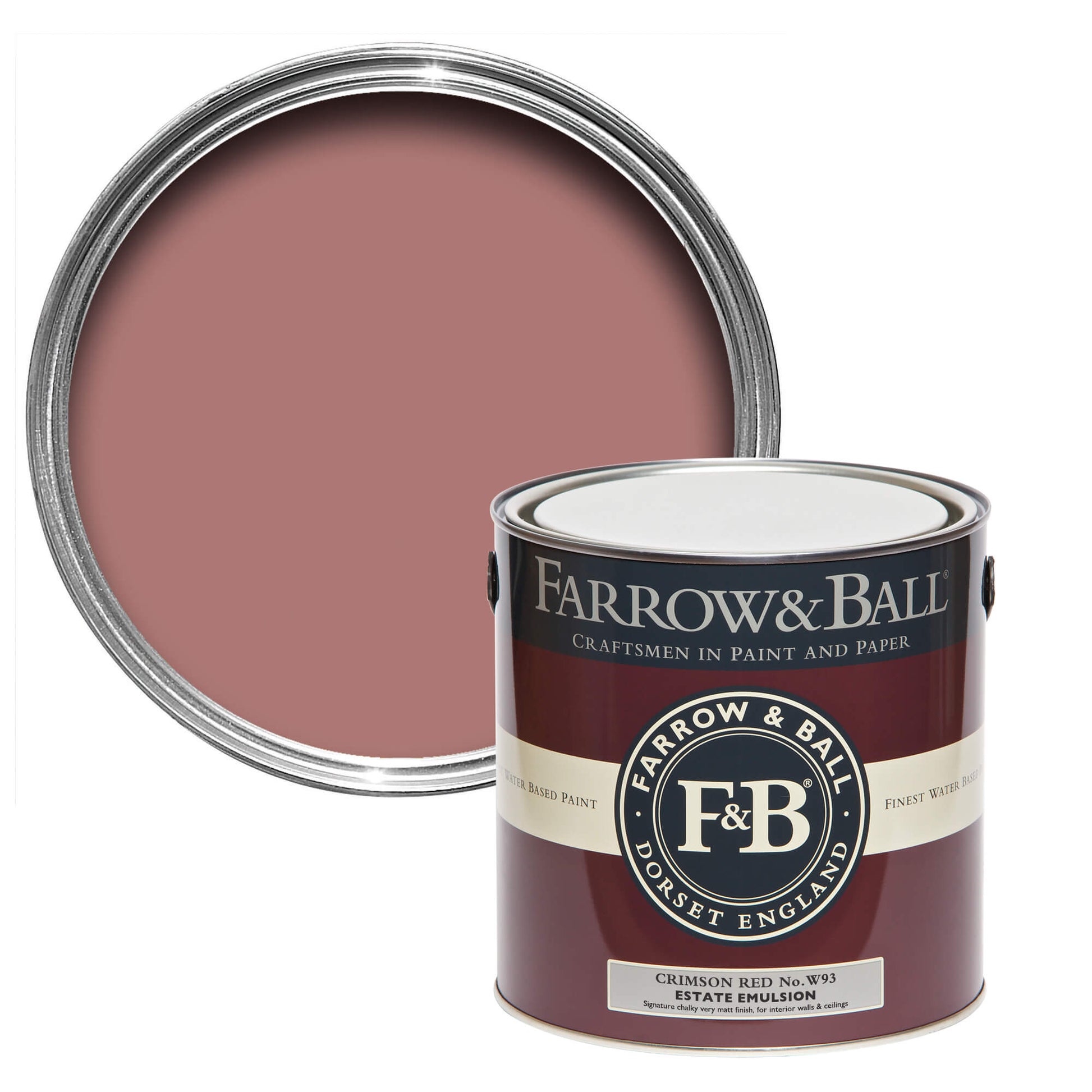 Bespoke Decor 5L Estate Eggshell Crimson Red No.W93 paint